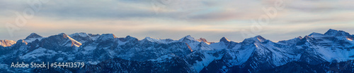 Mountains panoraic view of the alps 