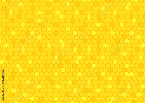 Bee comb background. Bee hive, abstract yellow honeycombs on background vector illustration.