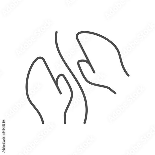 Massage procedure line outline icon