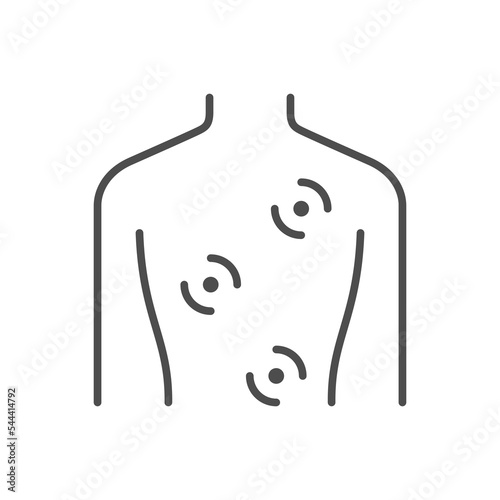 Human body trigger points icon