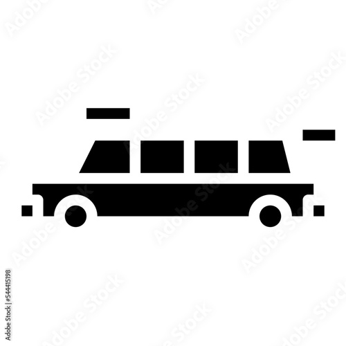 limousine glyph icon style