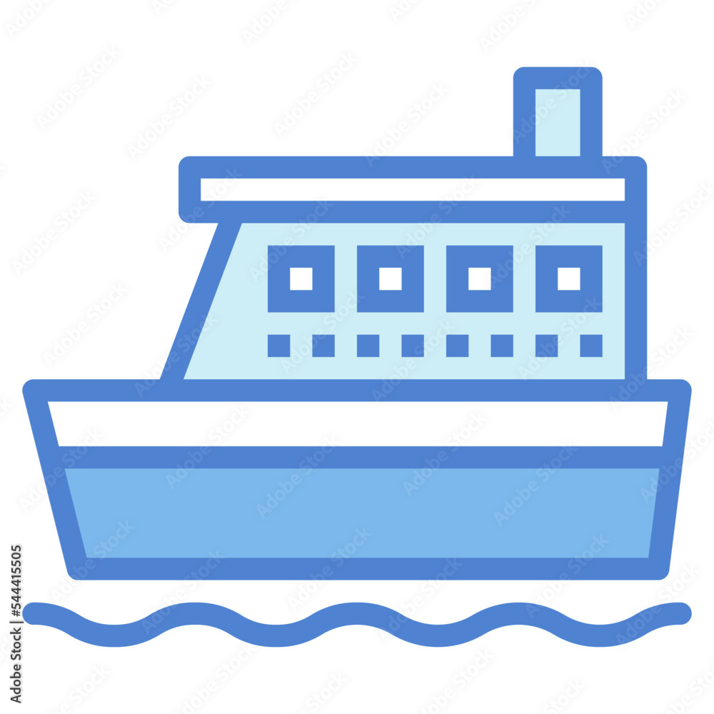 ferry two tone icon style