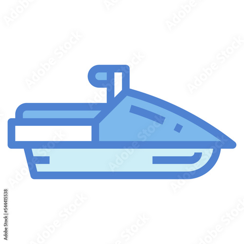 jetski two tone icon style