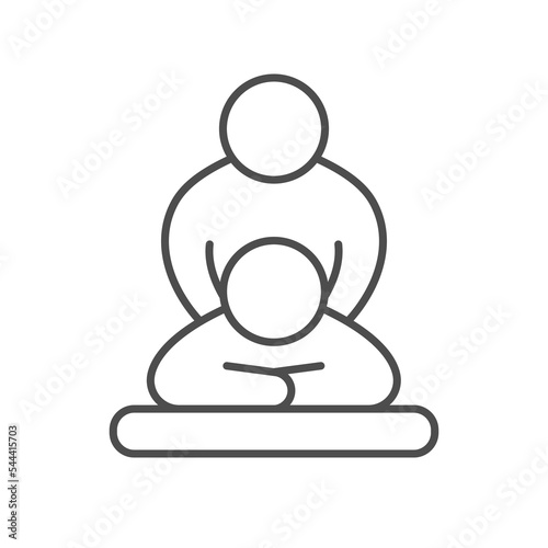 Massage procedure line outline icon