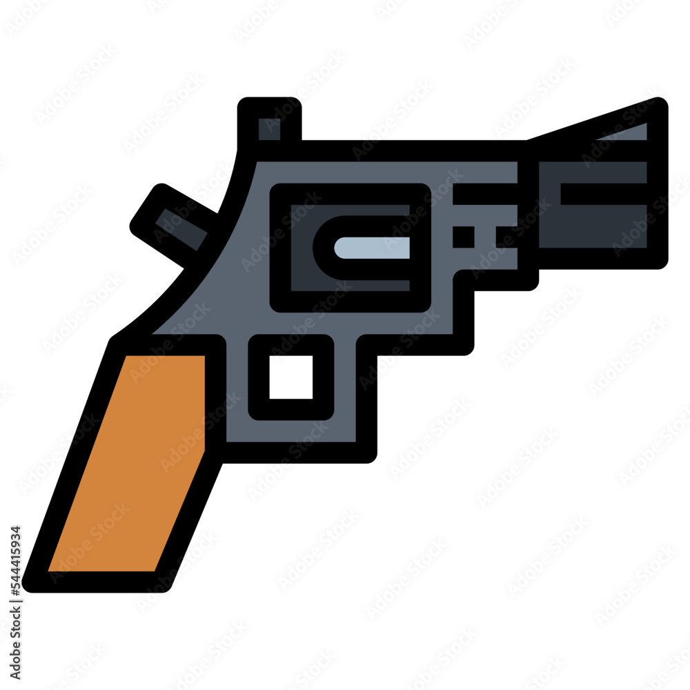 firearms filled outline icon style