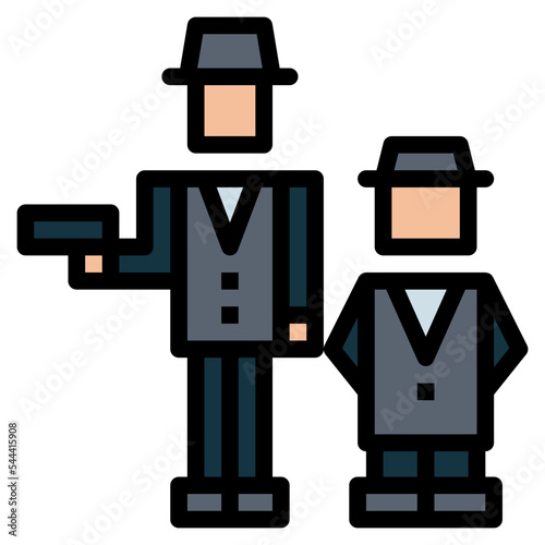 bodyguard filled outline icon style