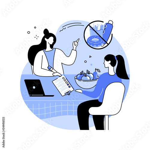 Post-pregnancy diet isolated cartoon vector illustrations.