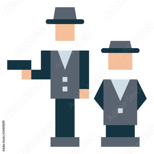 bodyguard flat icon style