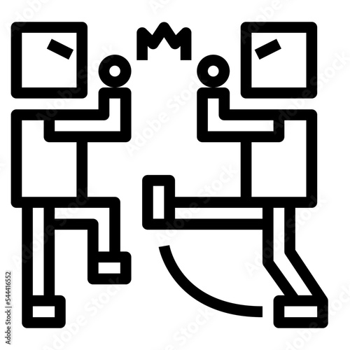 brawl line icon style