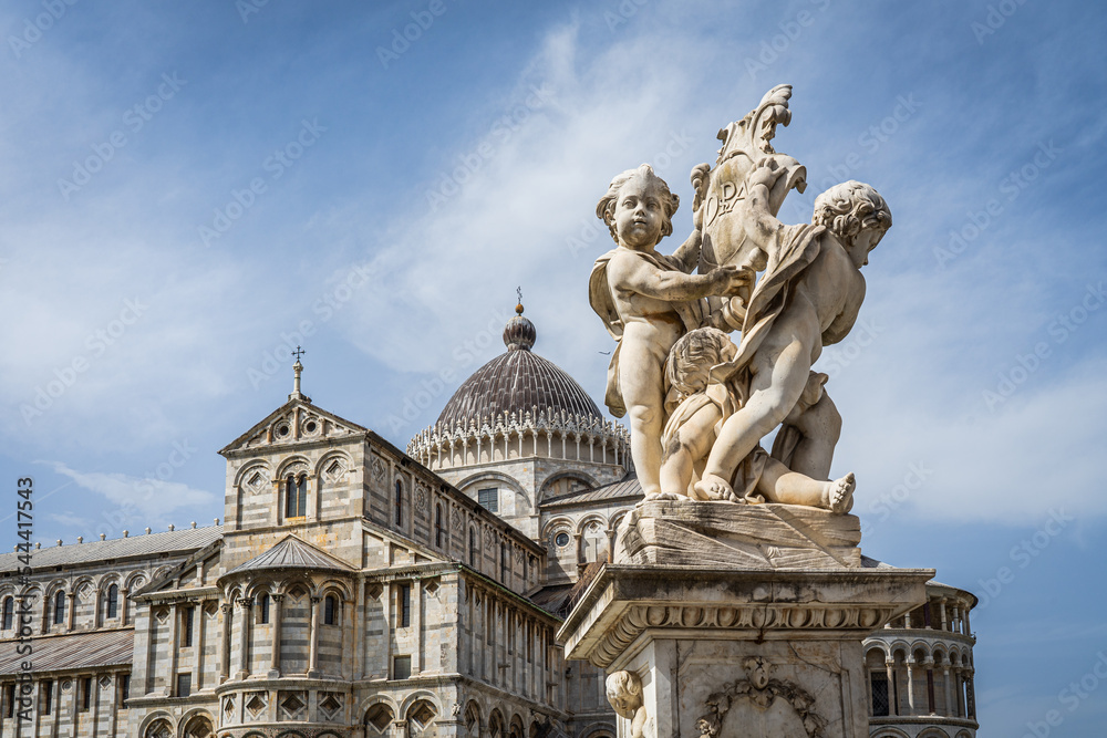 Piazza del Duomo square of Pisa in Italy.