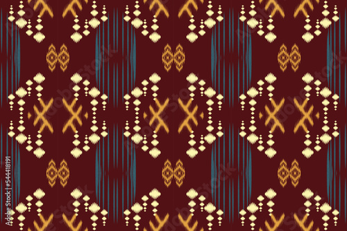 ฺฺBatik Textile ikat Aztec seamless pattern digital vector design for Print saree Kurti Borneo Fabric border brush symbols swatches designer