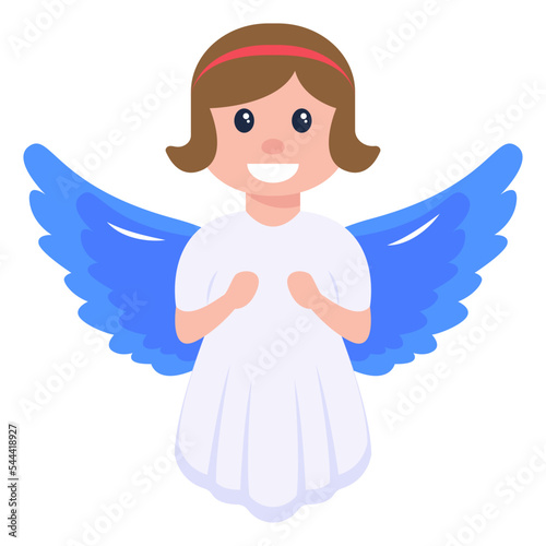 Modern flat vector of fairy