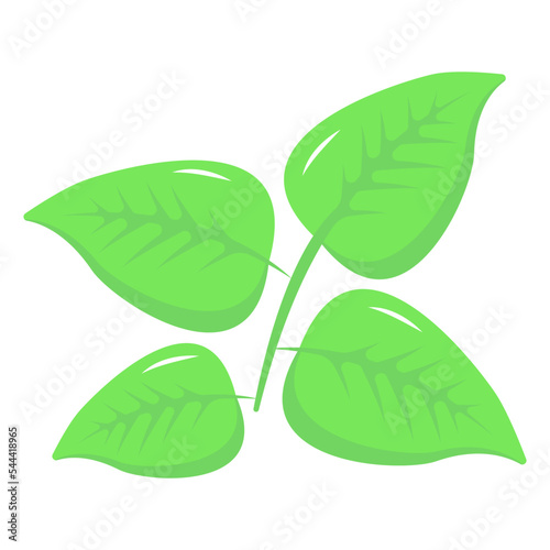 Trendy leaves editable flat icon