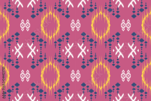 ฺฺBatik Textile ikat triangle seamless pattern digital vector design for Print saree Kurti Borneo Fabric border brush symbols swatches stylish