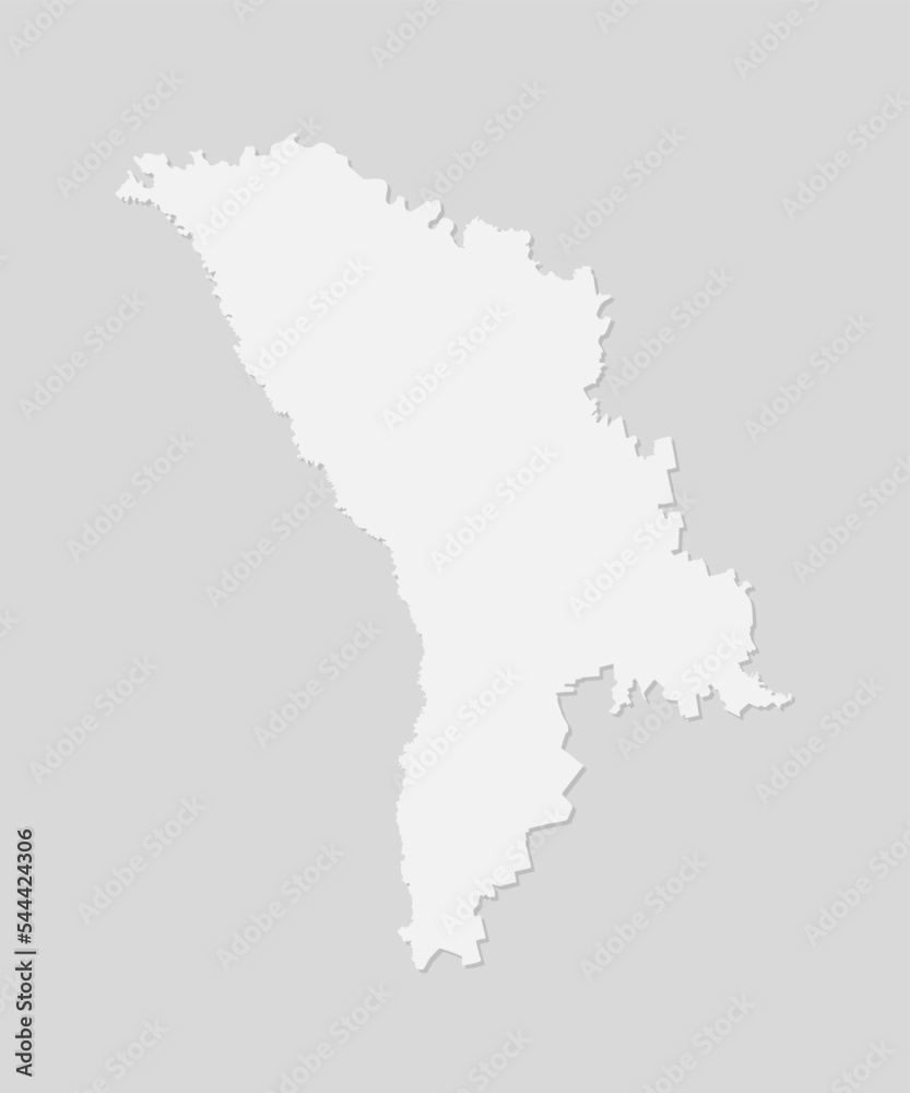 Vector map Moldova, template outline country