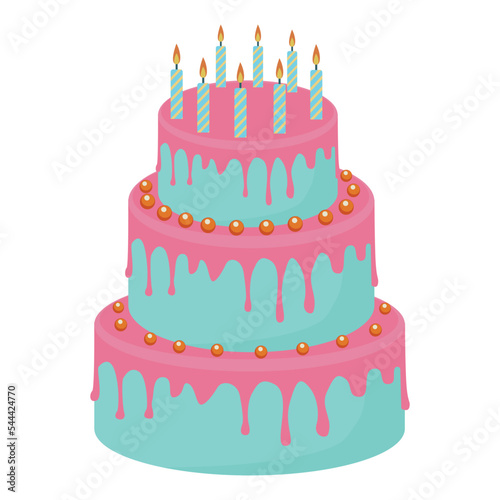 Cake isolated on a white background.