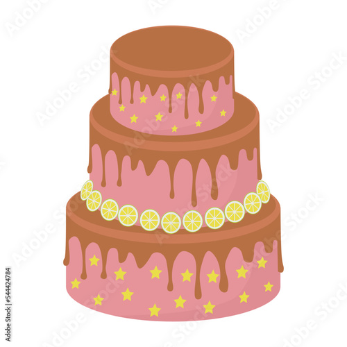 Cake isolated on a white background.