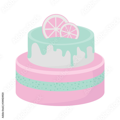 Cake isolated on a white background.