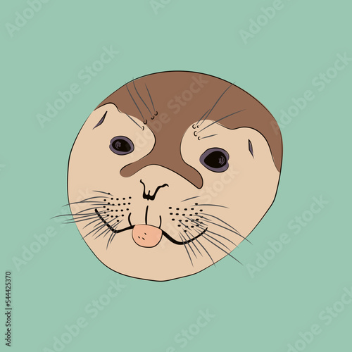 Fat meme seal, vector