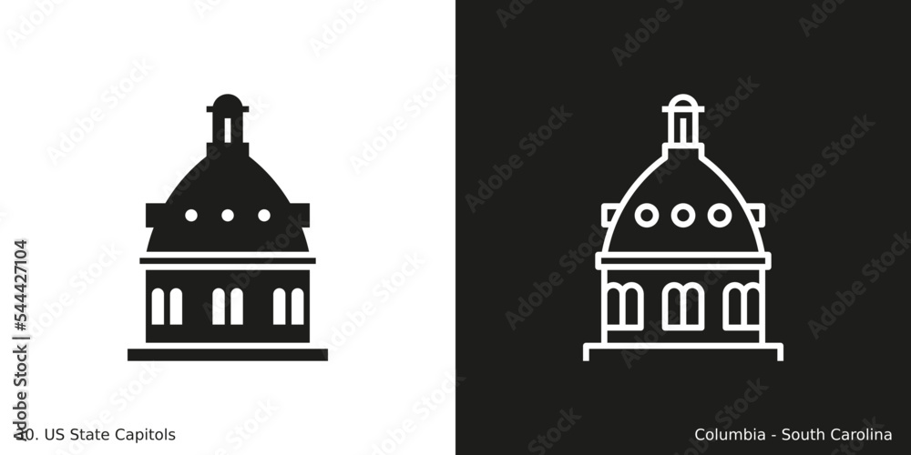 Columbia – South Carolina State Capitol Icon Columbia – South Carolina State Capitol Icon