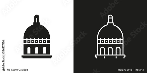 Indianapolis – Indiana State Capitol Icon