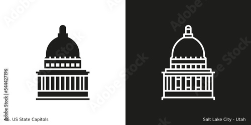 Salt Lake City – Utah State Capitol Icon