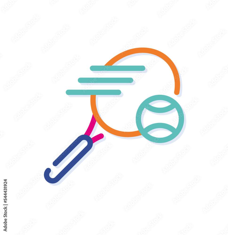 Abstract colorful tennis ball logo icon. Modern lines with new pop art colors. Bold line clean style template set. Abstract colorful tennis ball logo icon. Modern lines with new pop art colors. Bold line clean style template set.