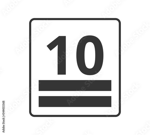 Black stacking height, number 10.