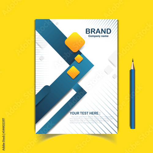 Gradient blue business poster template design