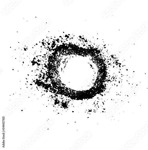 Grunge circle and blot icon vector on white background . Frame for text. Vector illustration