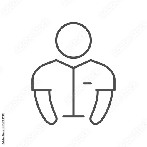 Masseur or therapist line outline icon