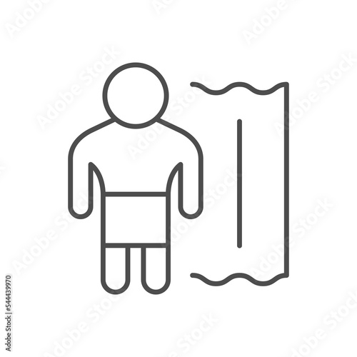 Massage client line outline icon