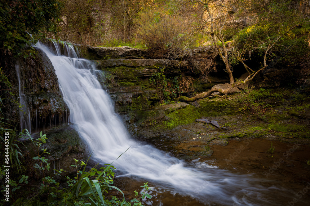 Waterfall in Mourão river, Anços, Sintra, Portugal Waterfall in Mourão river, Anços, Sintra, Portugal