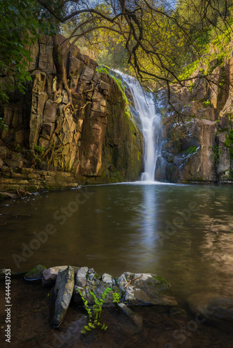 Waterfall in Mourão river, Anços, Sintra, Portugal 