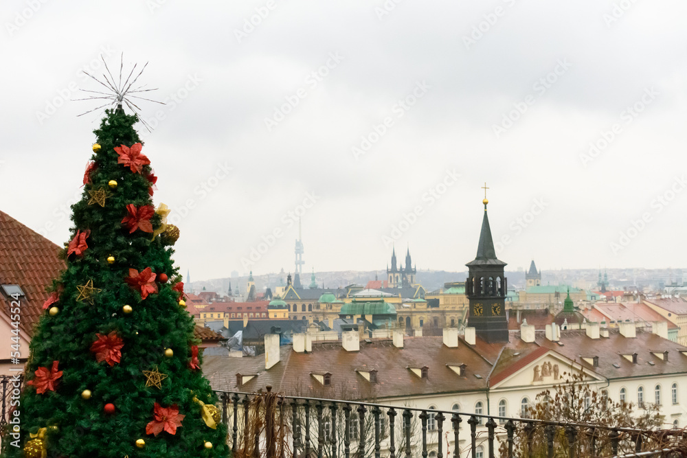 Christmas tree in Prague city