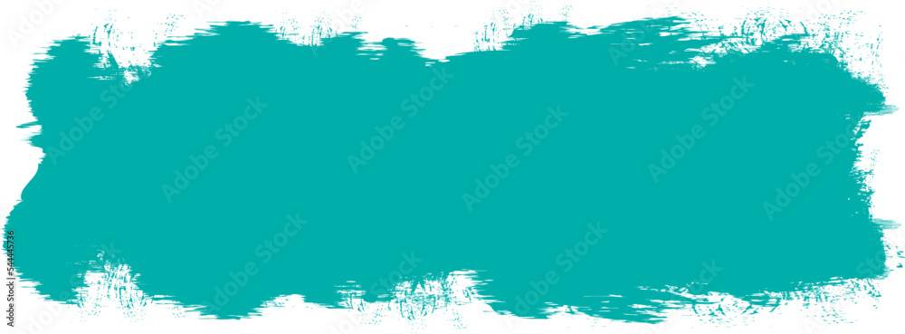 Fototapeta premium Turquoise brush stroke isolated on background. Paint brush stroke vector for ink paint, grunge design element, dirt banner, watercolor design, dirty texture. Trendy brush stroke, vector illustration