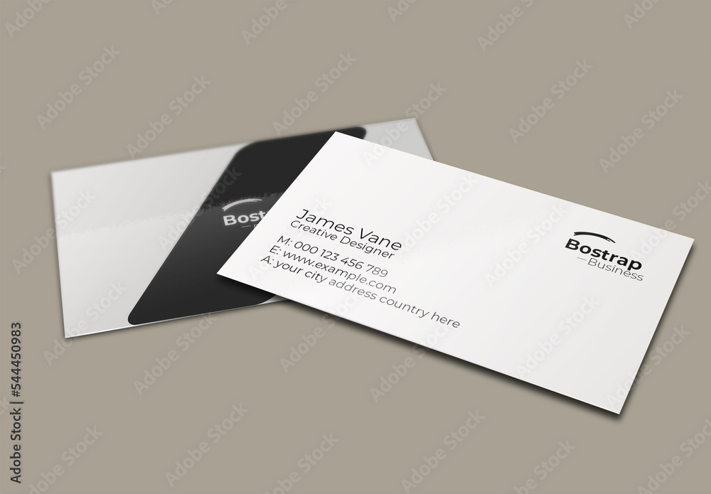 Simple Business Card Stock Template Adobe Stock