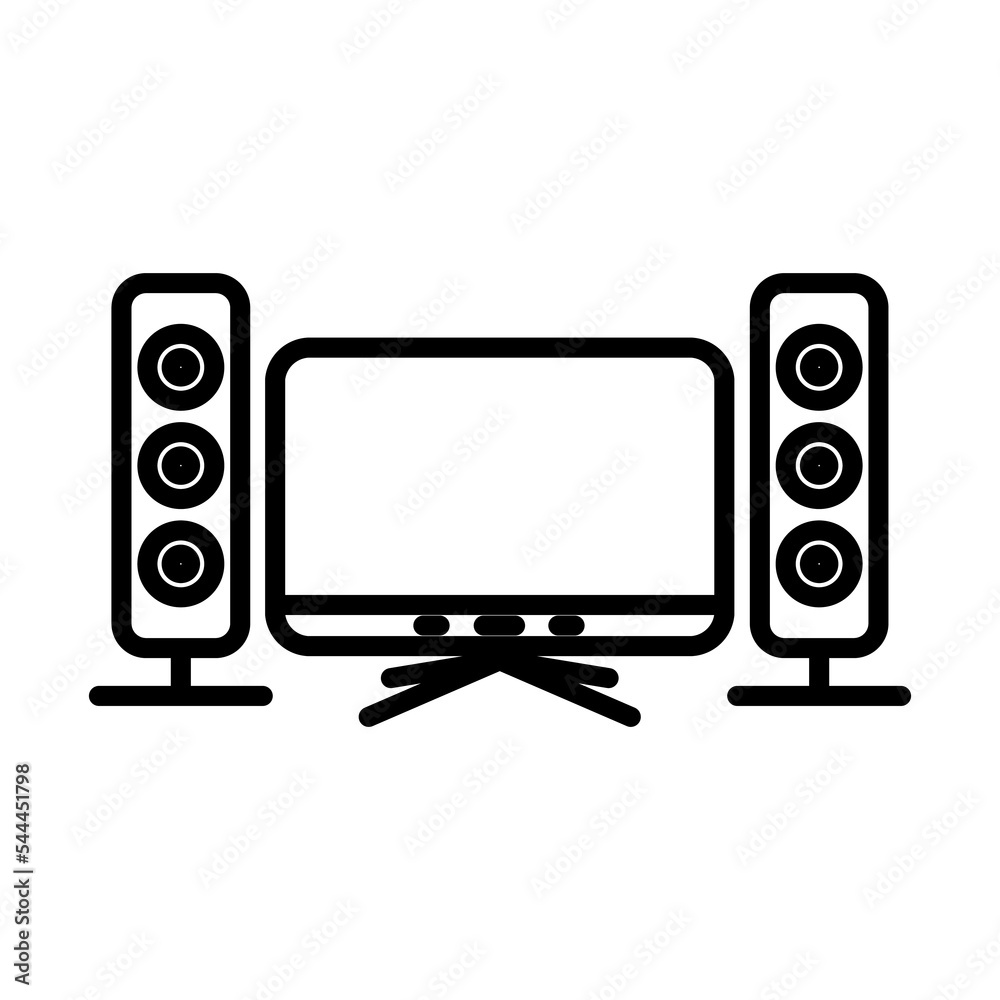 Home Theater, Home Cinema Icon Logo Design Vector Template Illustration Sign And Symbol Pixels Perfect Home Theater, Home Cinema Icon Logo Design Vector Template Illustration Sign And Symbol Pixels Perfect