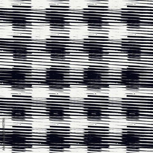 Hand drawn abstract wallpaper. Paint brush lines seamless surface pattern. Hatches background. Strokes image. Fabric motif. Dashes digital paper. Ethnic textile print. Vector artwork.