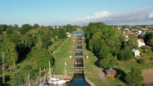 Canal Göta et le lac Roxen en Suède, Scandinavie