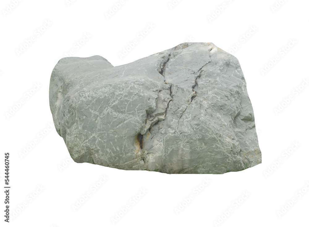 Gray stone isolated on transparent background PNG file.