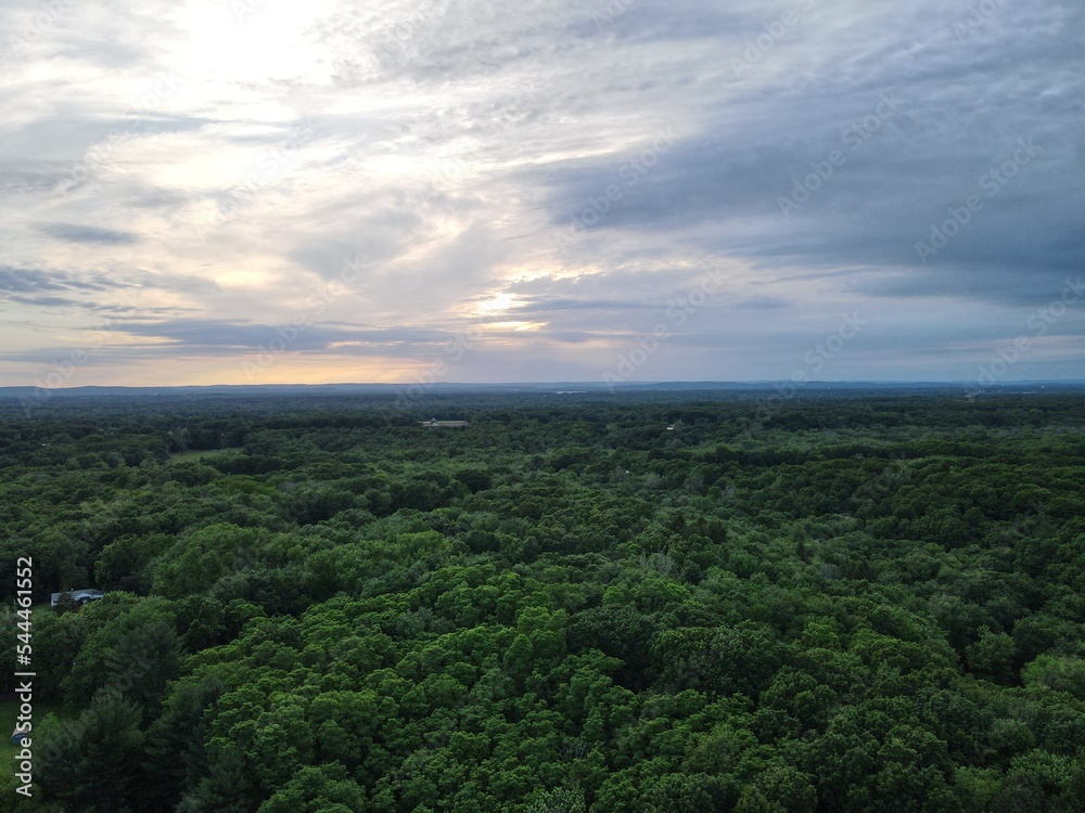 Fototapeta premium landscape with clouds and sunset