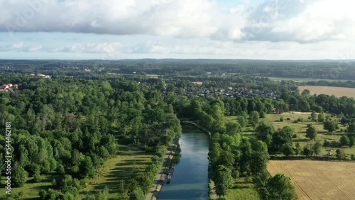 Canal Göta et le lac Roxen en Suède, Scandinavie photo