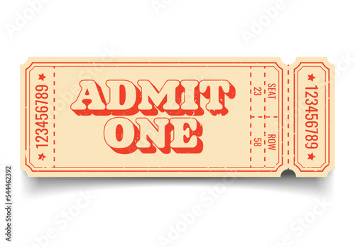 Vector retro ticket isolated isolated on white background. Cinema, theater, concert, play, party, event, festival black and gold ticket realistic template set. Ticket icon for website.