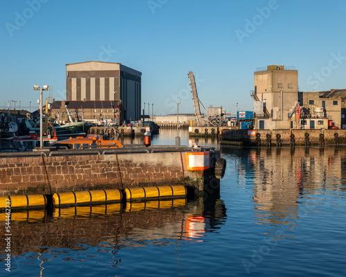 3 November 2022. Peterhead, Aberdeenshire, Scotland. This is an area within Peterhead Harbour late in an afternoon. photo