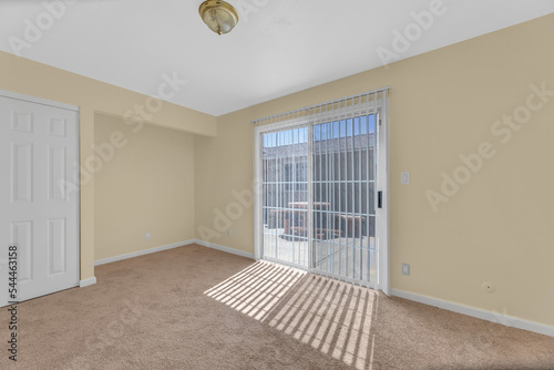 Bedroom with carpet and walls