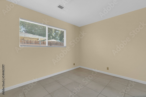 Bedroom with carpet and walls