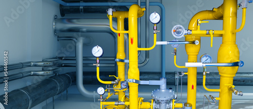 Industrial boiler room. Eng...