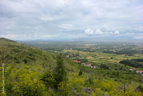 View from the Mount Križevac in Medjugorje, Bosnia and Herzegovina. 2016/06/03. photo