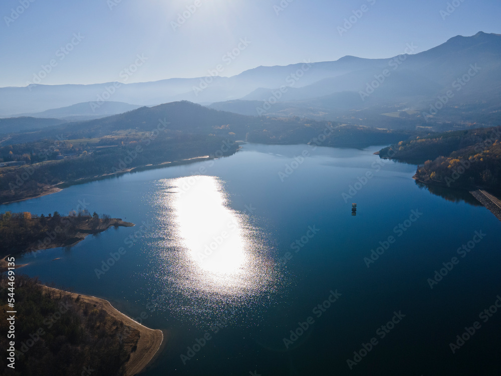 Aerial view of Srechenska Bara Reservoir, Bulgaria Aerial view of Srechenska Bara Reservoir, Bulgaria